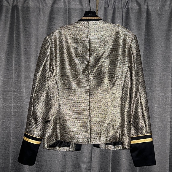 Gold and black sequin embellished military jacket - Picture 2 of 4